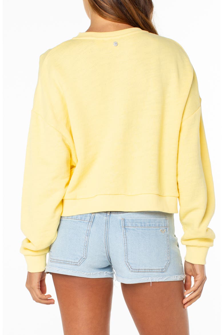 Overcast Relaxed Fit Crop Cotton Henley, Alternate, color, POPCORN