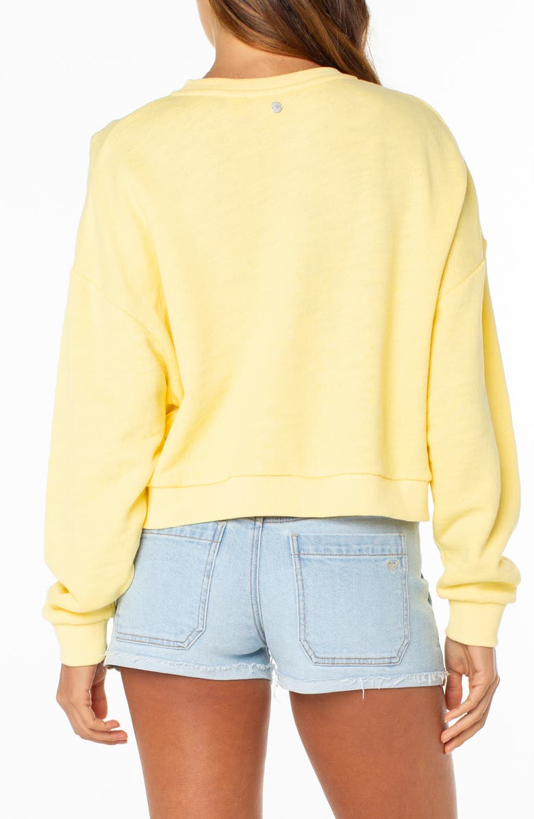 Roxy Overcast Relaxed Fit Crop Cotton Henley, Alternate, color, Popcorn