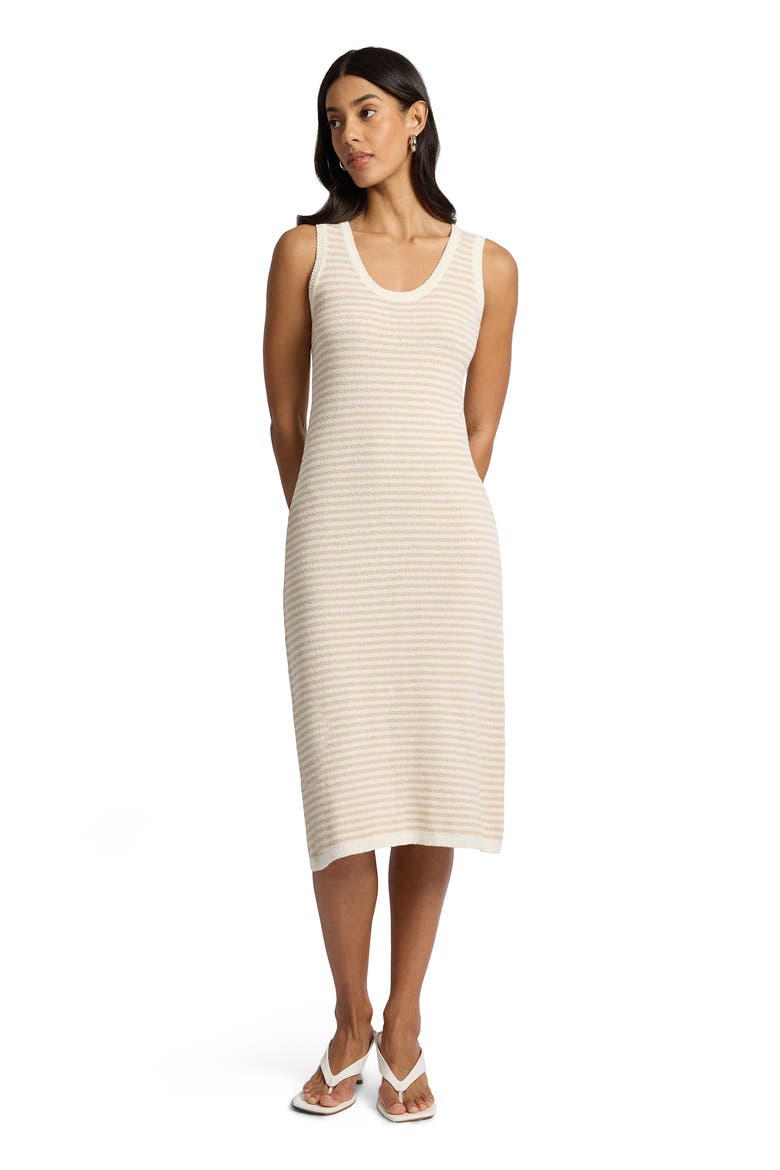 Cotton Boucle Tank Dress, Main, color, Jute/Egret