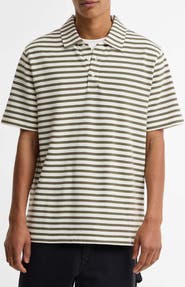 Barbour Farlam Textured Stripe Cotton Polo