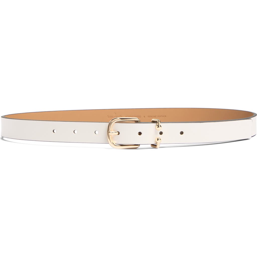 Kate Spade New York barbell buckle belt in Cream /Polished Gold at Nordstrom Rack, Size X-Small