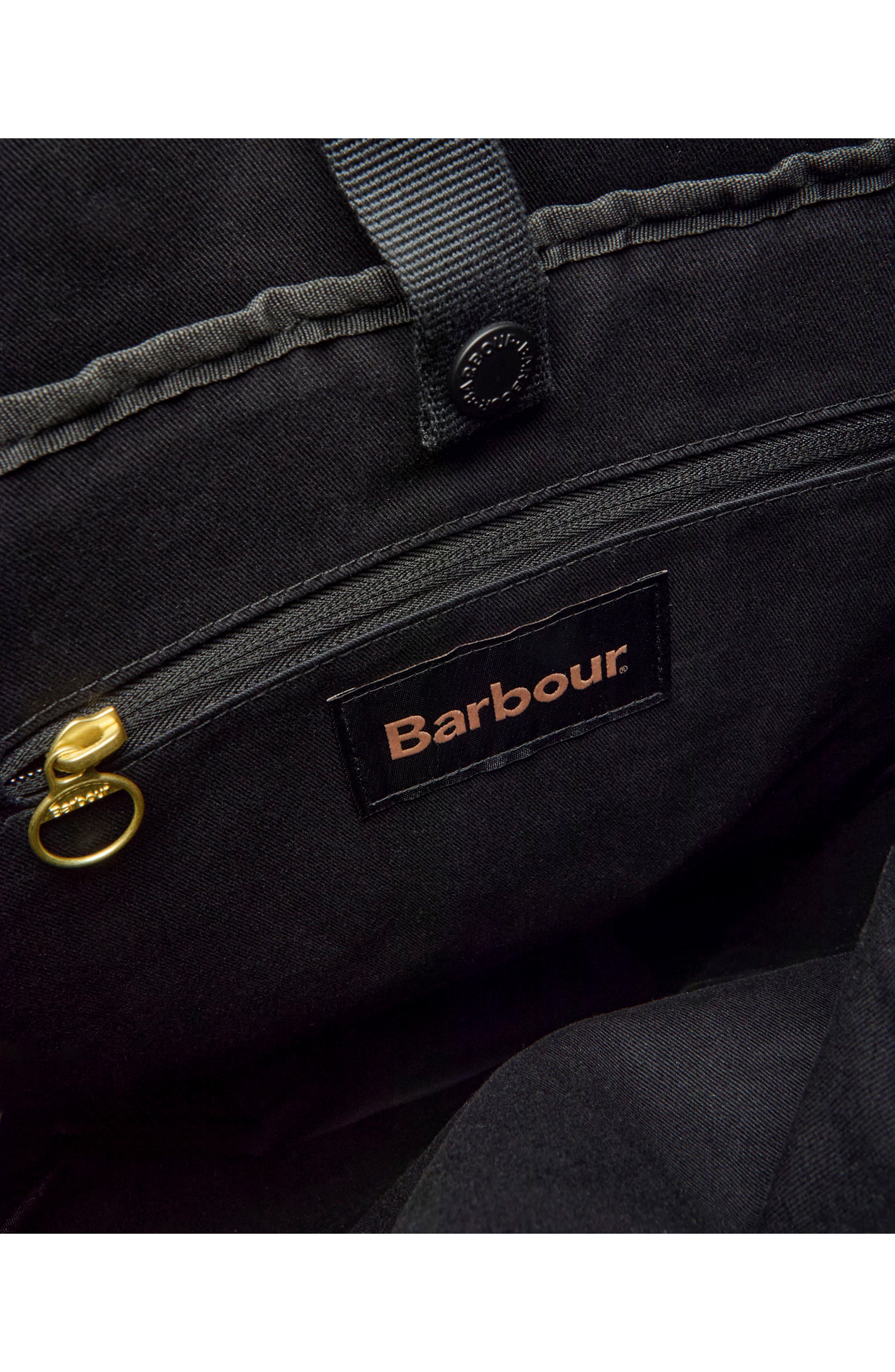 Barbour Transport Foldover Top Cotton Backpack, Alternate, color, Navy