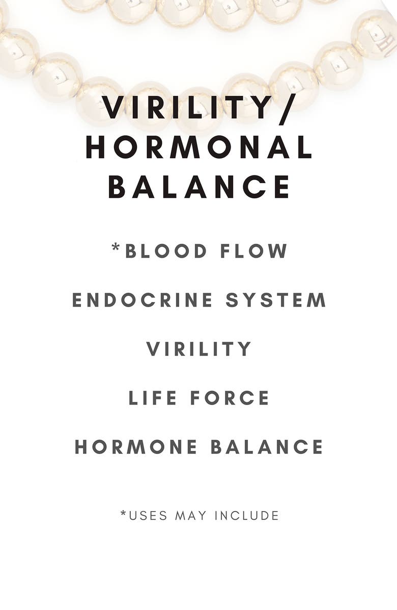 The Healer’s Collection Men's N61 Virility/Hormonal Balance Set of 2 Healer's Bracelets, Alternate, color, Black