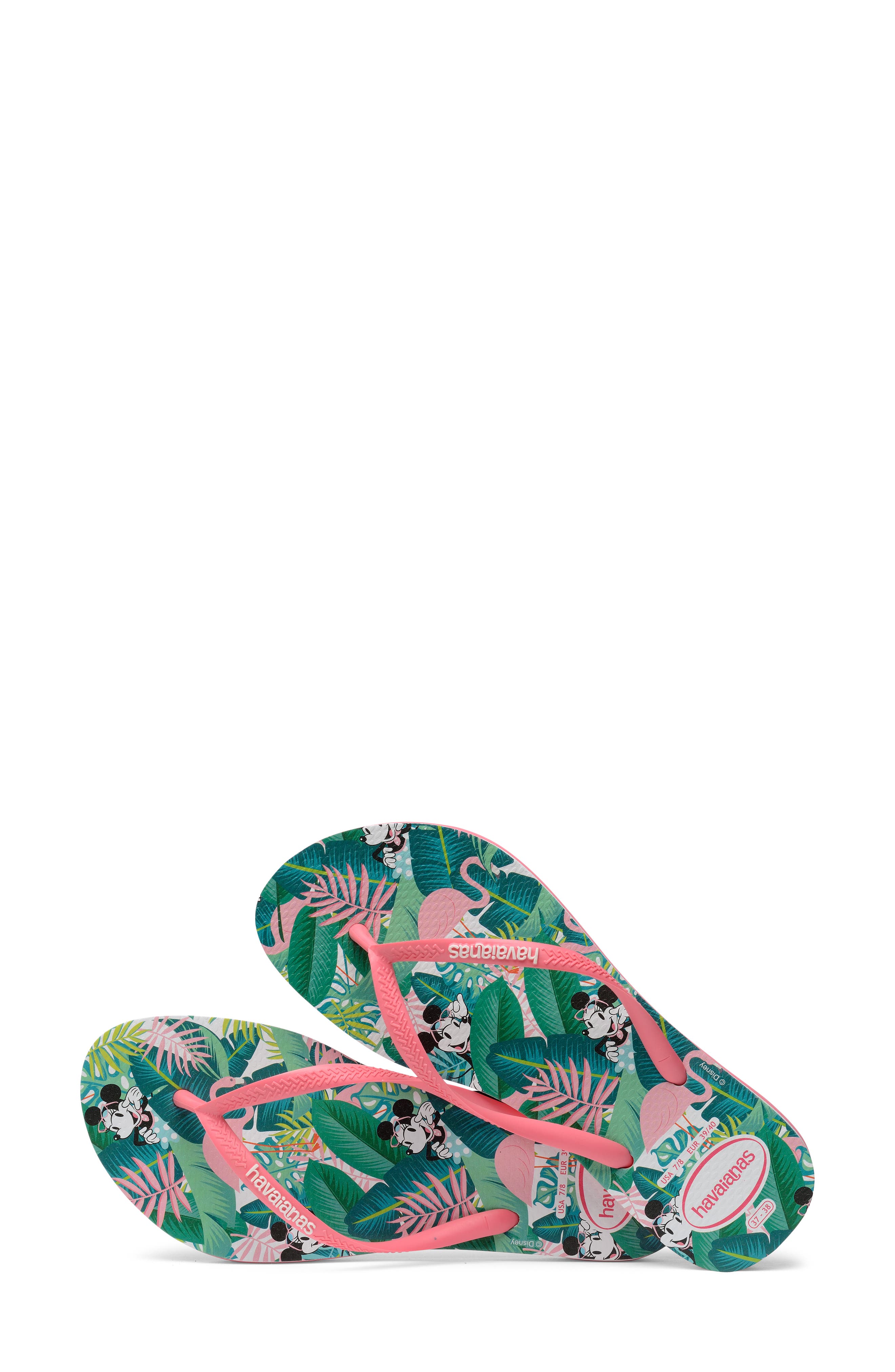 Havianas Slim Disney Magic Minnie Flip Flop, Alternate, color, PORCELAIN PINK