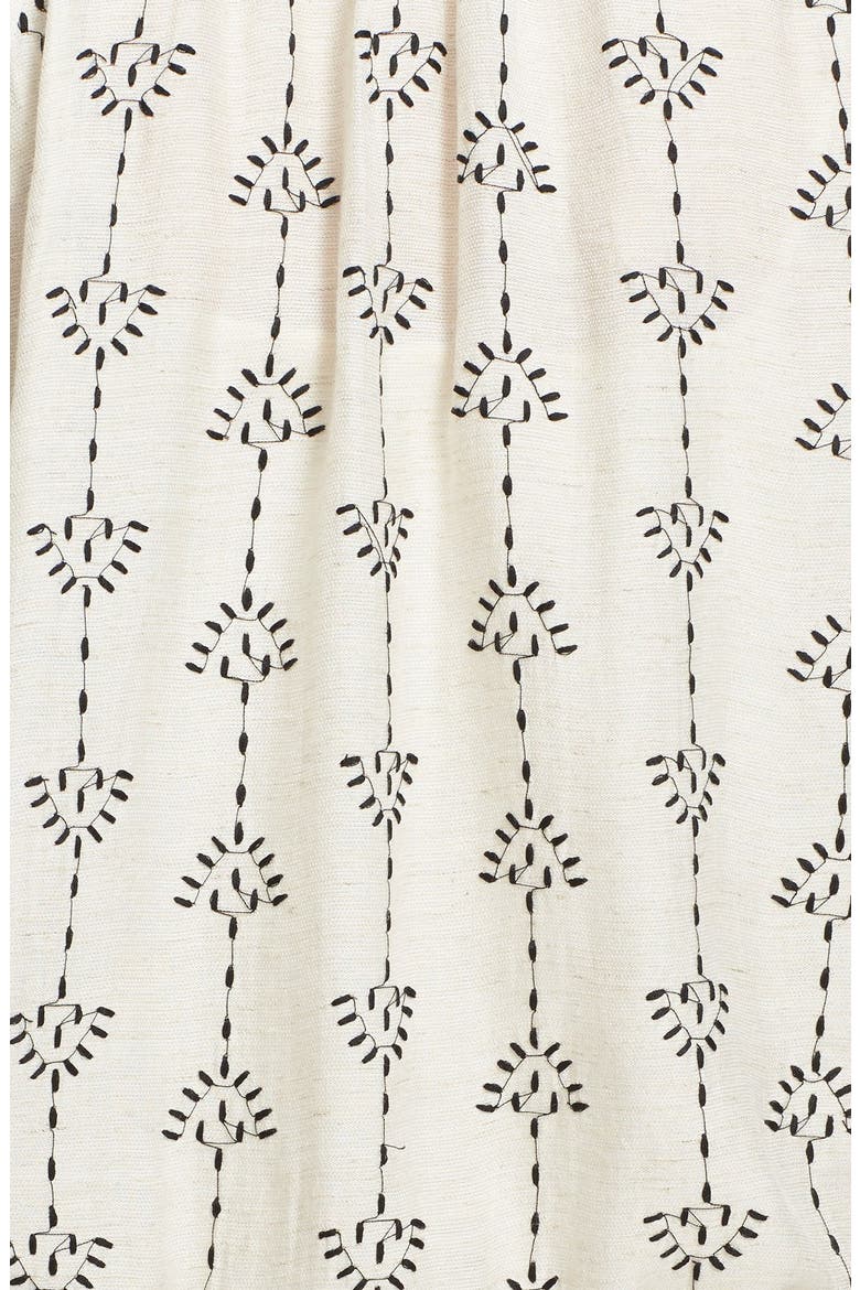 'Quixota' Embroidered Blouson Dress, Alternate, color, NATURAL CAVIAR