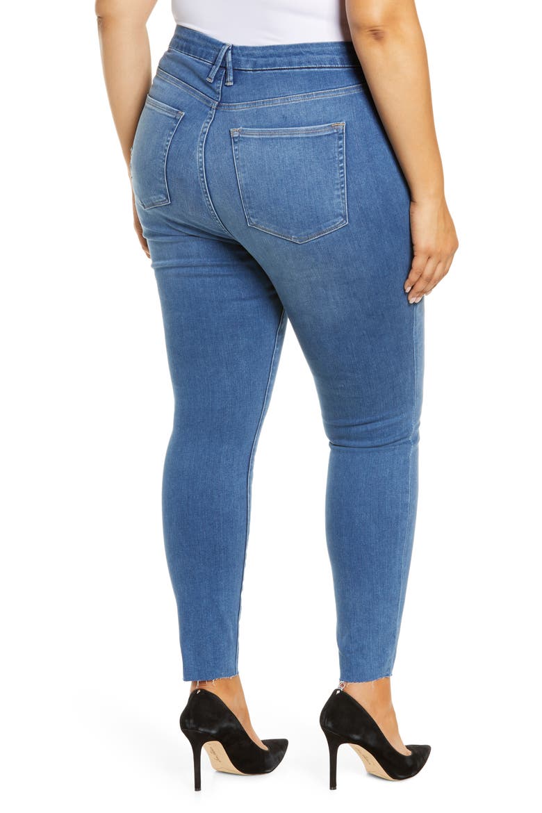 Good Legs Zebra Pocket High Waist Skinny Fit Jeans, Alternate, color, BLUE431
