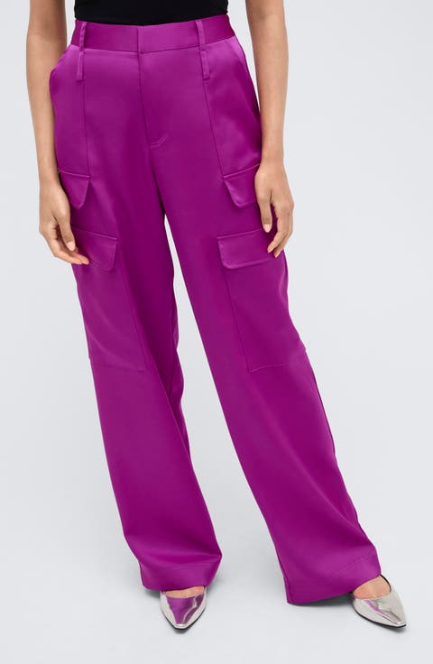 Satin Cargo Pants for Women | Nordstrom Satin Cargo Pants for Women | Nordstrom