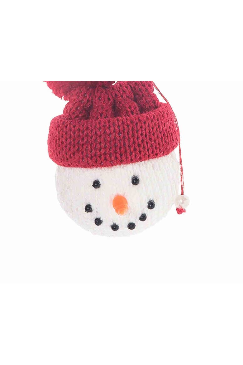 Knit Santa Head Christmas Tree Ornament, Alternate, color, White