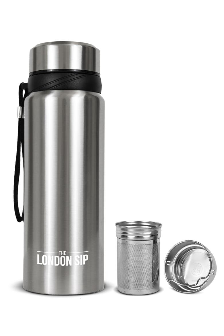 Infuser Bottle 25oz, Main, color, Metallic Silver