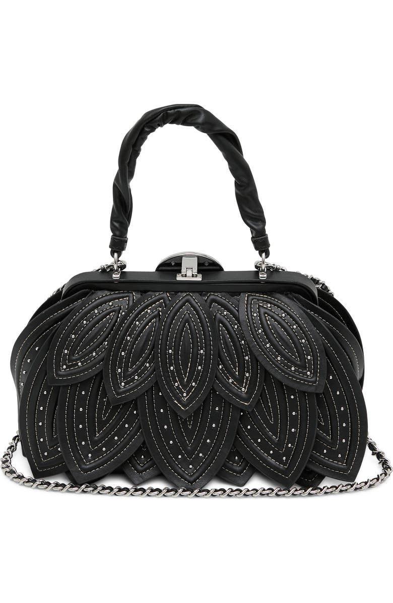 AIMEE Petal Top Handle Bag, Alternate, color, Black Studded