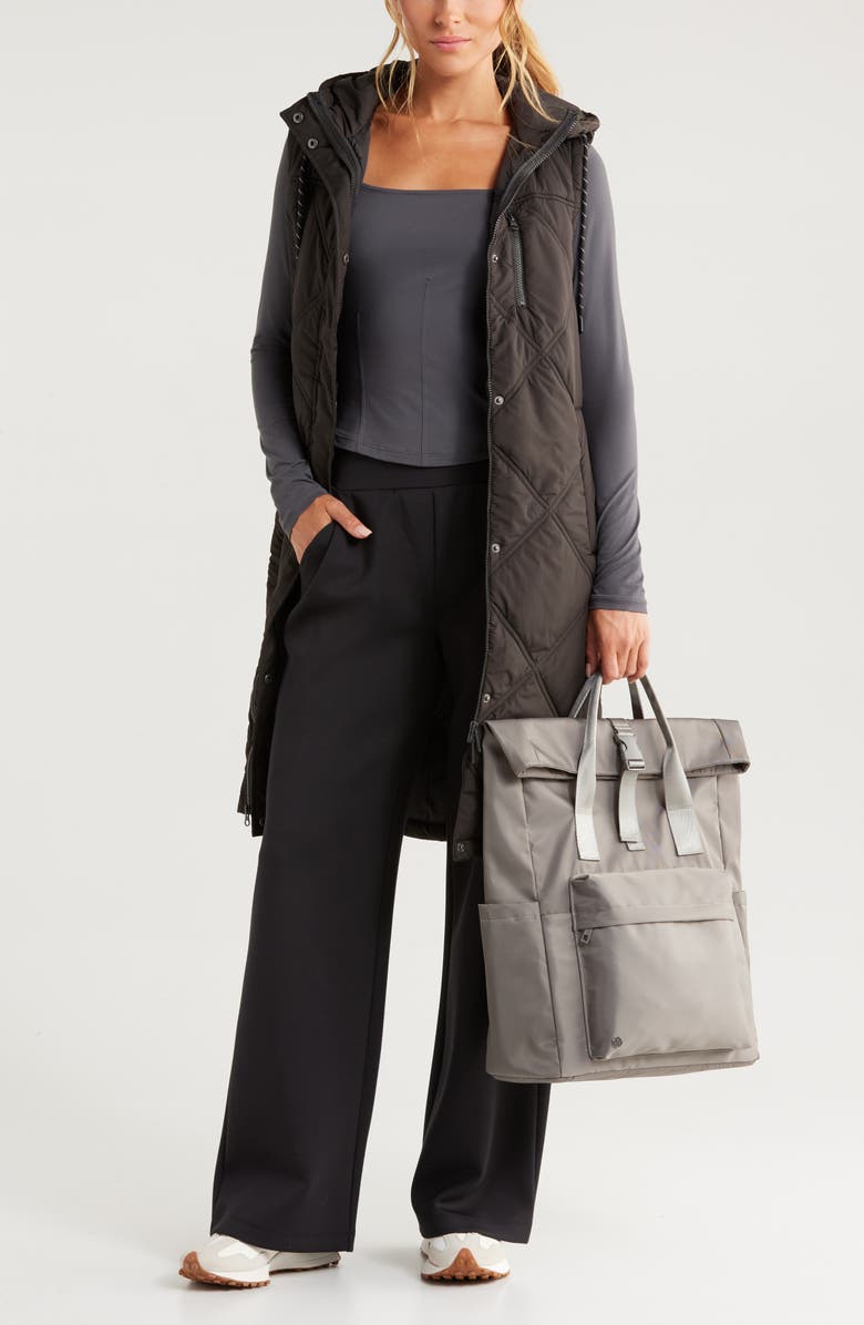 Long Hooded Puffer Vest