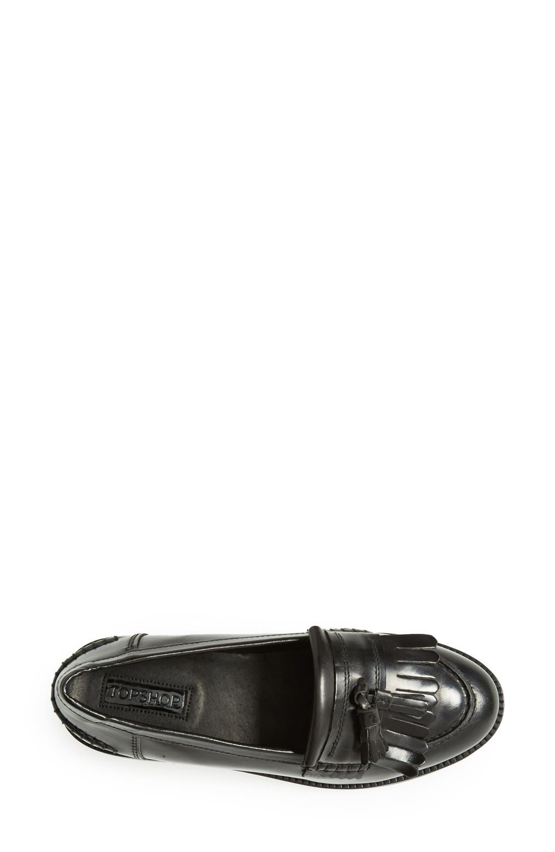 'Kourtney' Tassel Loafer, Alternate, color, BLACK
