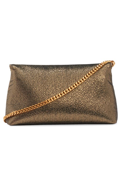 Tom Ford Mini Nobile Hammered Lamé Clutch In Gold