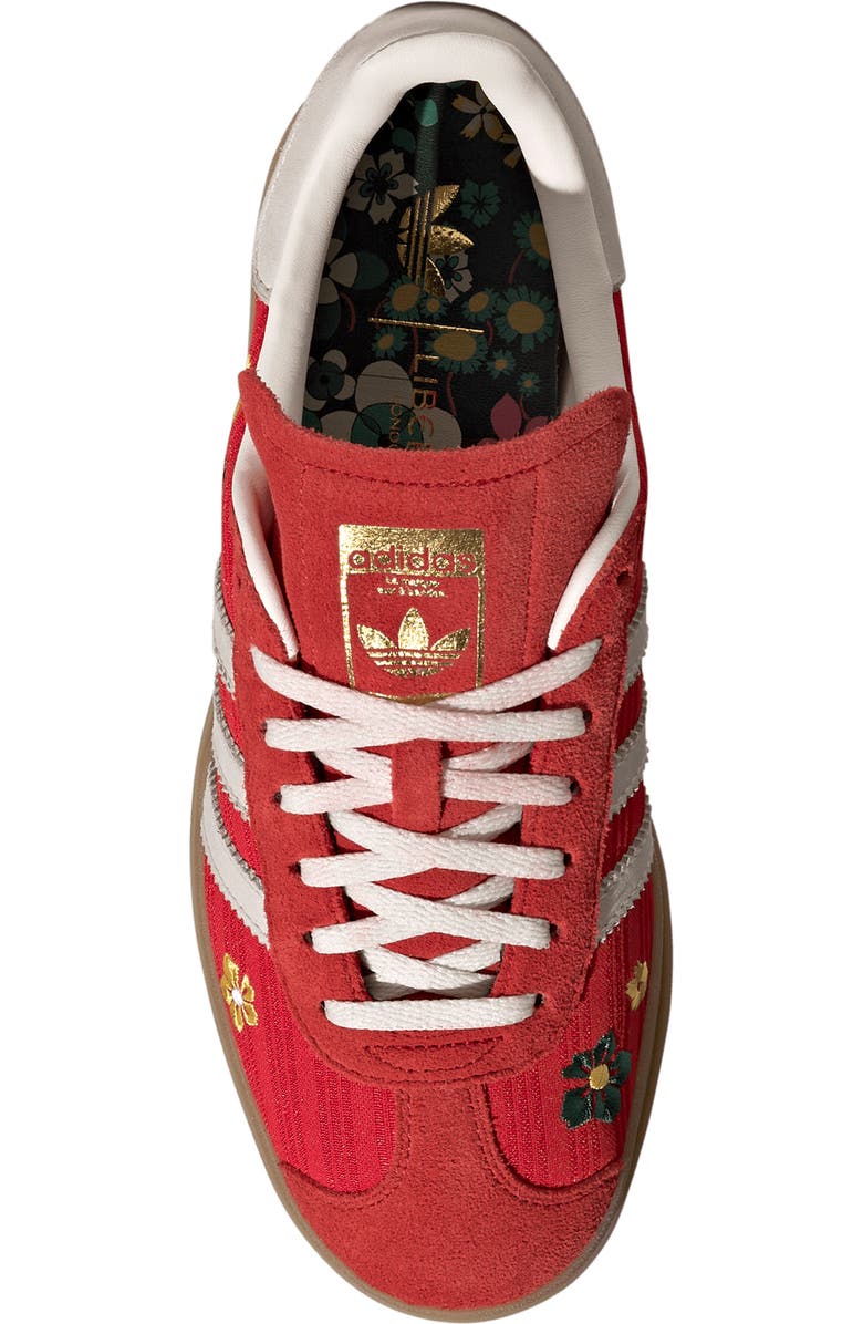 adidas Gazelle Bold Platform Sneaker, Alternate, color, Scarlet/ Off White/ Yellow