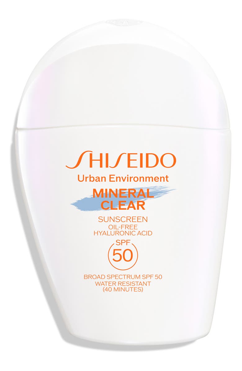Shiseido Urban Environment Mineral Clear Sunscreen Broad Spectrum SPF 50+, Main, color, 