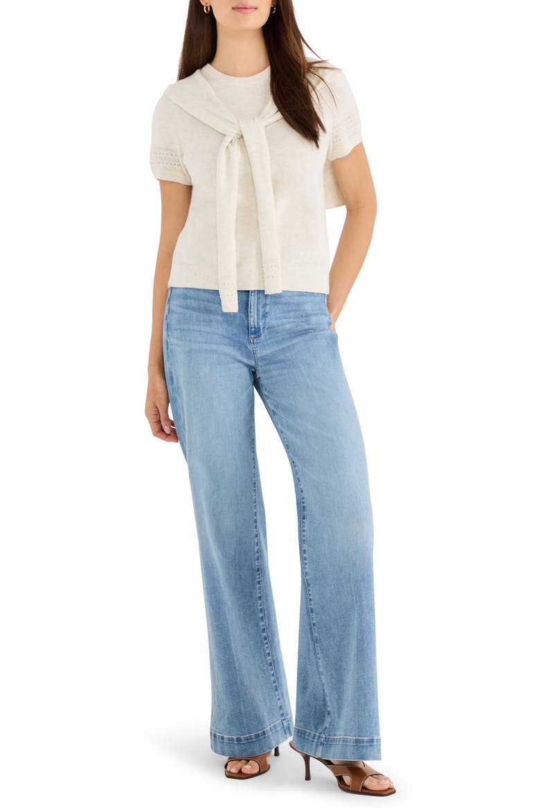 Piazza Layered Look Sweater, Alternate, color, COCONUT