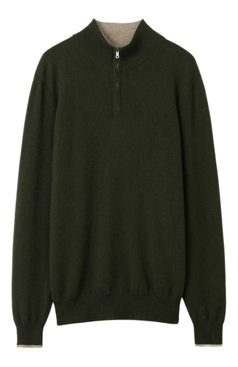 Half-Zip Cashmere Sweater