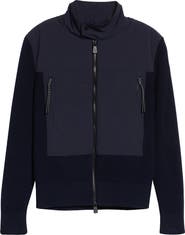Moncler Grenoble Hybrid Down Fill Zip-Up Cotton Cardigan