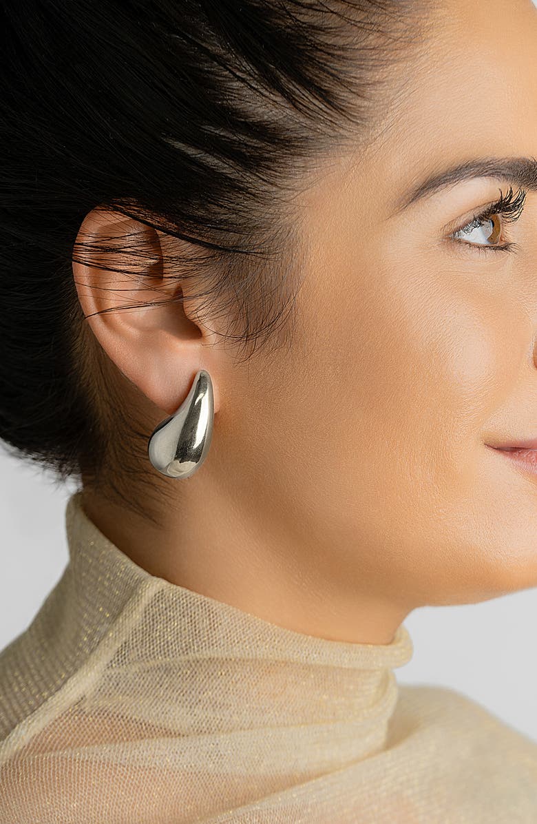 Adornia Sculptural Drop Earrings, Alternate, color, Silver