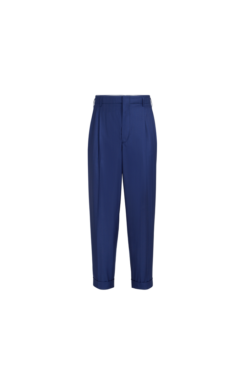 Brunello Cucinelli Double pleated trousers, Alternate, color, Royale Blue