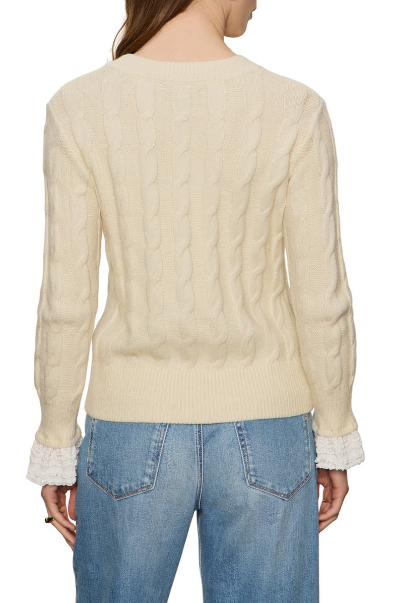 Sanctuary One in a Million Cable Stitch Sweater, Alternate, color, Vanilla White