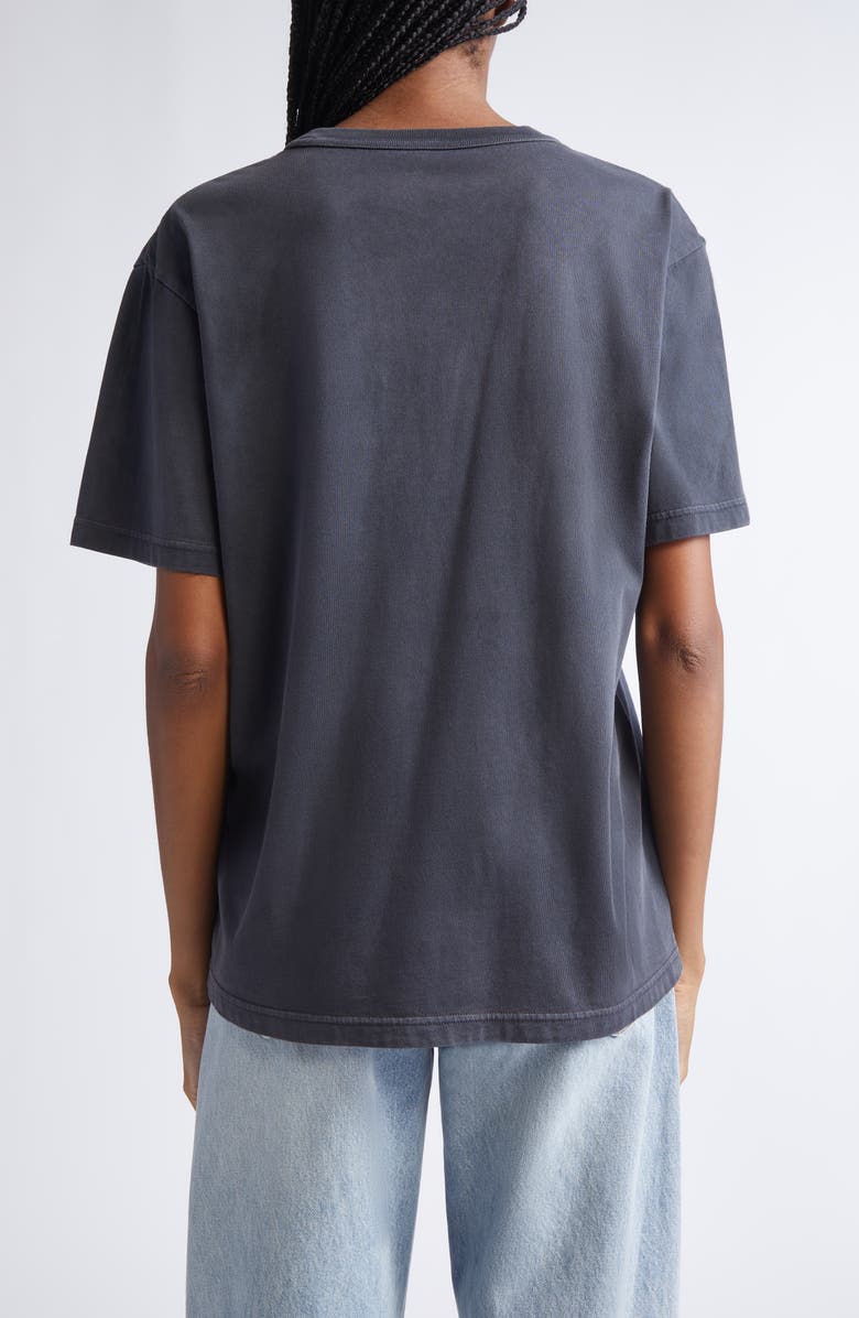 Alexander Wang Hotfix Logo Washed T-Shirt, Alternate, color, Washed Black