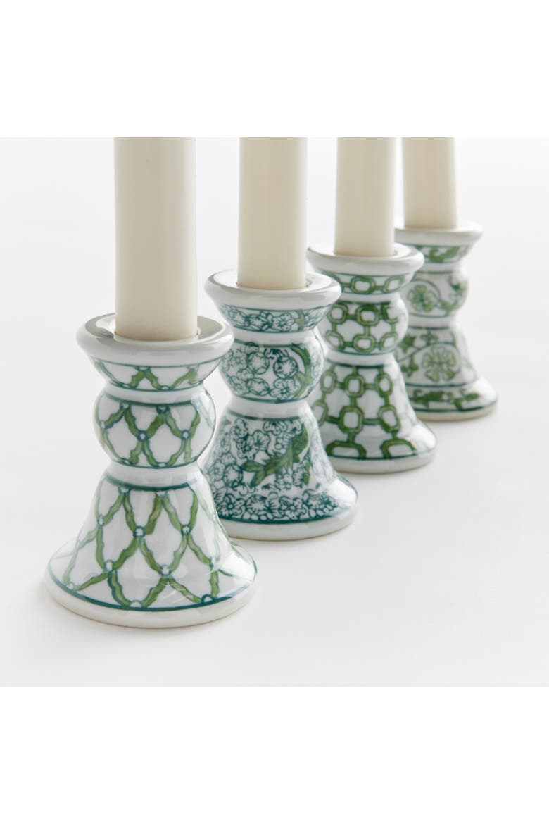 Imperial Mini Taper Candle Holders Set of 4, Alternate, color, Green