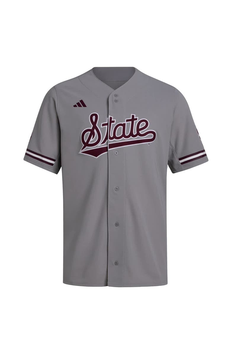 adidas Men's adidas  Gray Mississippi State Bulldogs Replica Baseball Jersey, Alternate, color, Gray
