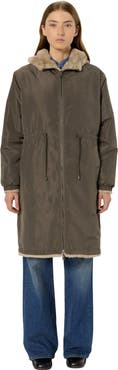 GERARD DAREL Mayline Reversible Faux Fur Parka Coat