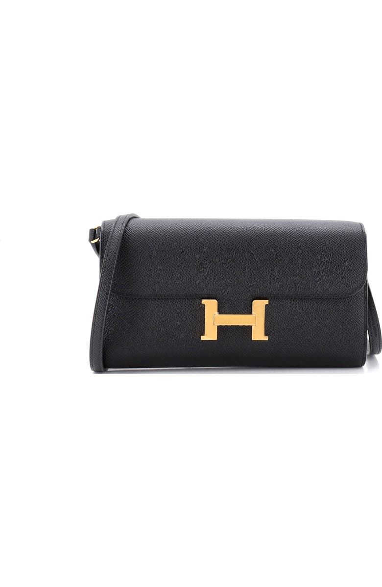 Pre-Owned Hermes Constance To Go Wallet Epsom, Main, color, Noir