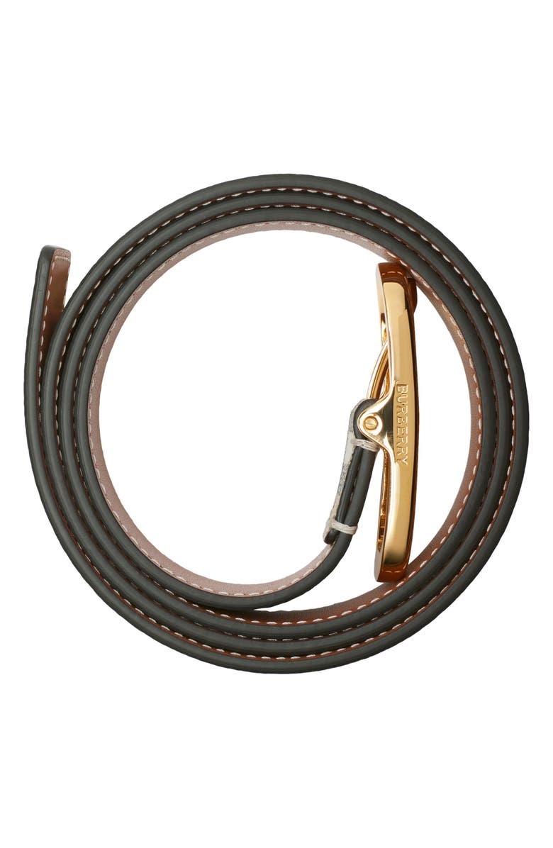 Burberry Vintage Check Belt, Alternate, color, Vintage Check/ Gold