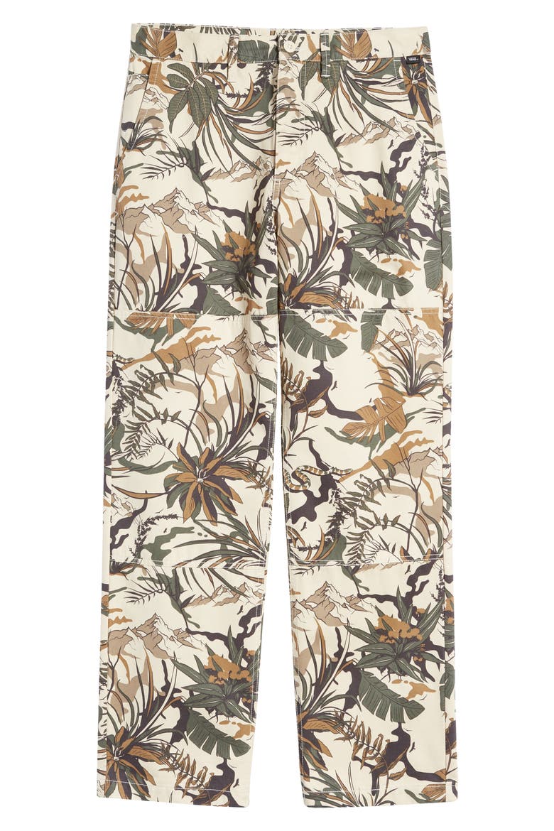 Men's Authentic Print Cotton Chino Pants, Alternate, color, OATMEAL/ DUCK GREEN