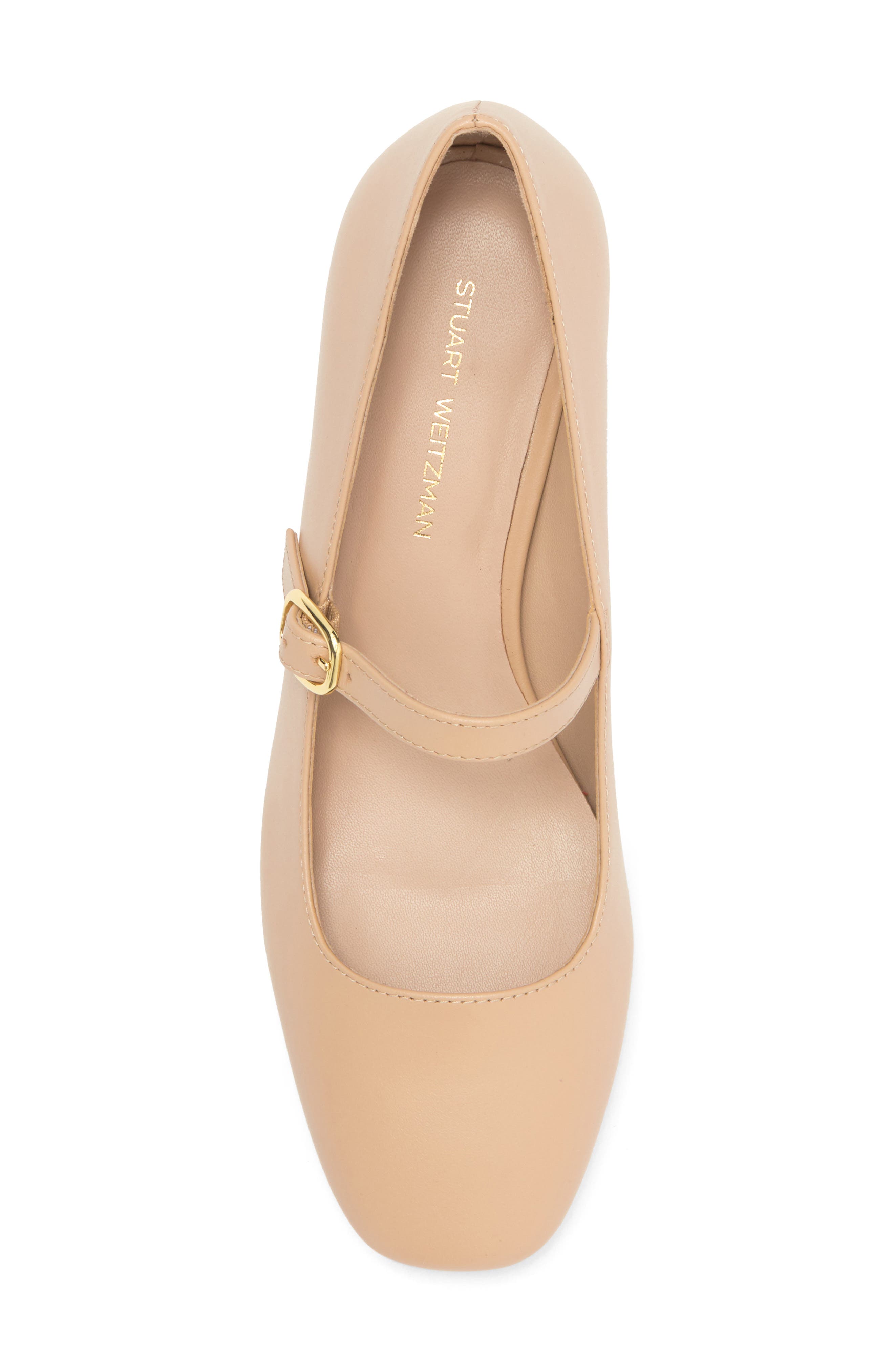 Stuart Weitzman Louise 50 Mary Jane, Alternate, color, Golden Beige