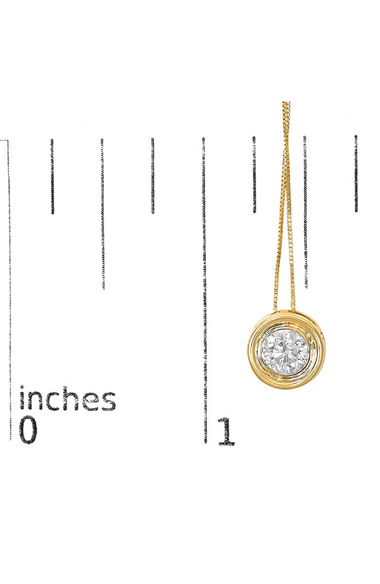 Haus of Brilliance 14K Yellow Gold 1 3/8 Cttw Bezel Set Round Diamond Solitaire Pendant Necklace, Alternate, color, Yellow
