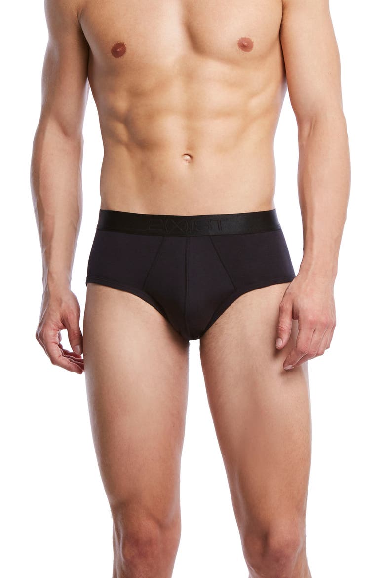 Pima Cotton Contour Pouch Briefs, Main, color, BLACK/ BLACK/ BLACK