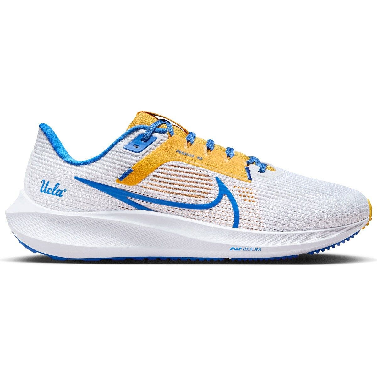 Nike Unisex Nike  White UCLA Bruins Zoom Pegasus 40 Running Shoe, Alternate, color, White