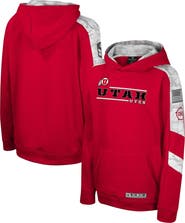 COLOSSEUM Youth Colosseum Red Utah Utes OHT Military Appreciation Cyclone Digital Camo Pullover Hoodie