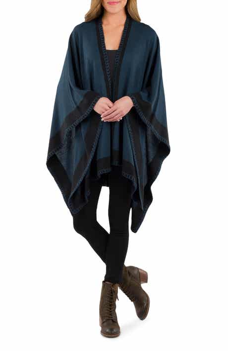 Patricia Nash Color Block Open Front Ruana