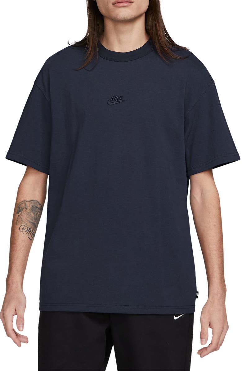 Nike Premium Essential Cotton T-Shirt, Main, color, Obsidian