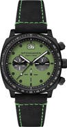 SPINNAKER Hull Chronograph Leather Strap Watch, 42mm
