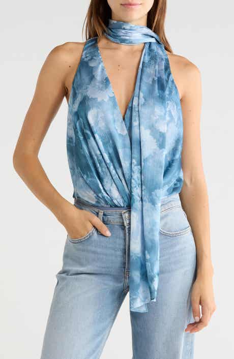 Ichirou Floral Tie Neck Bodysuit