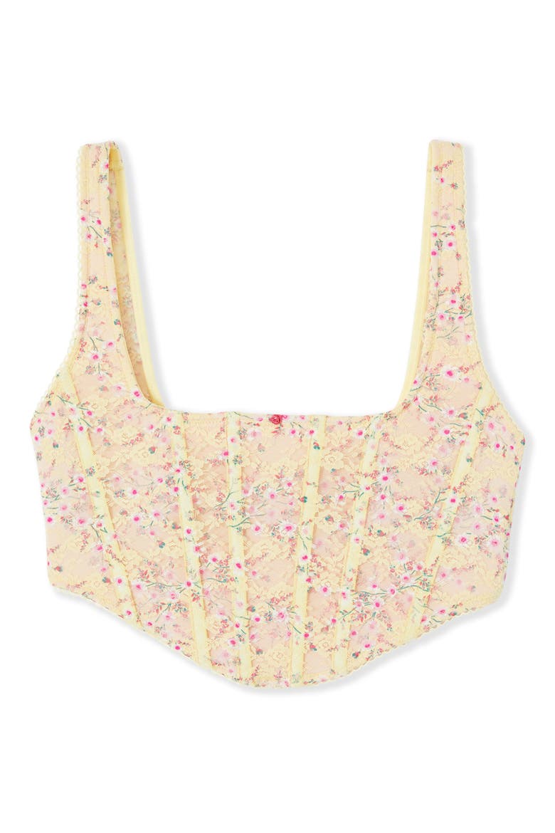 Passionnelle Embroidered Bustier, Alternate, color, VANILLA