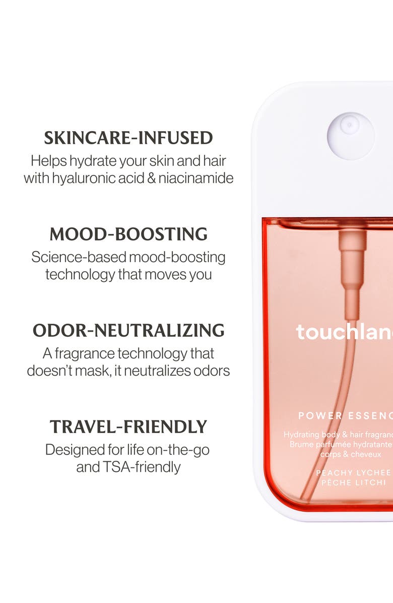 TOUCHLAND Power Essence Body & Hair Fragrance Mist, Alternate, color, Peach Lychee