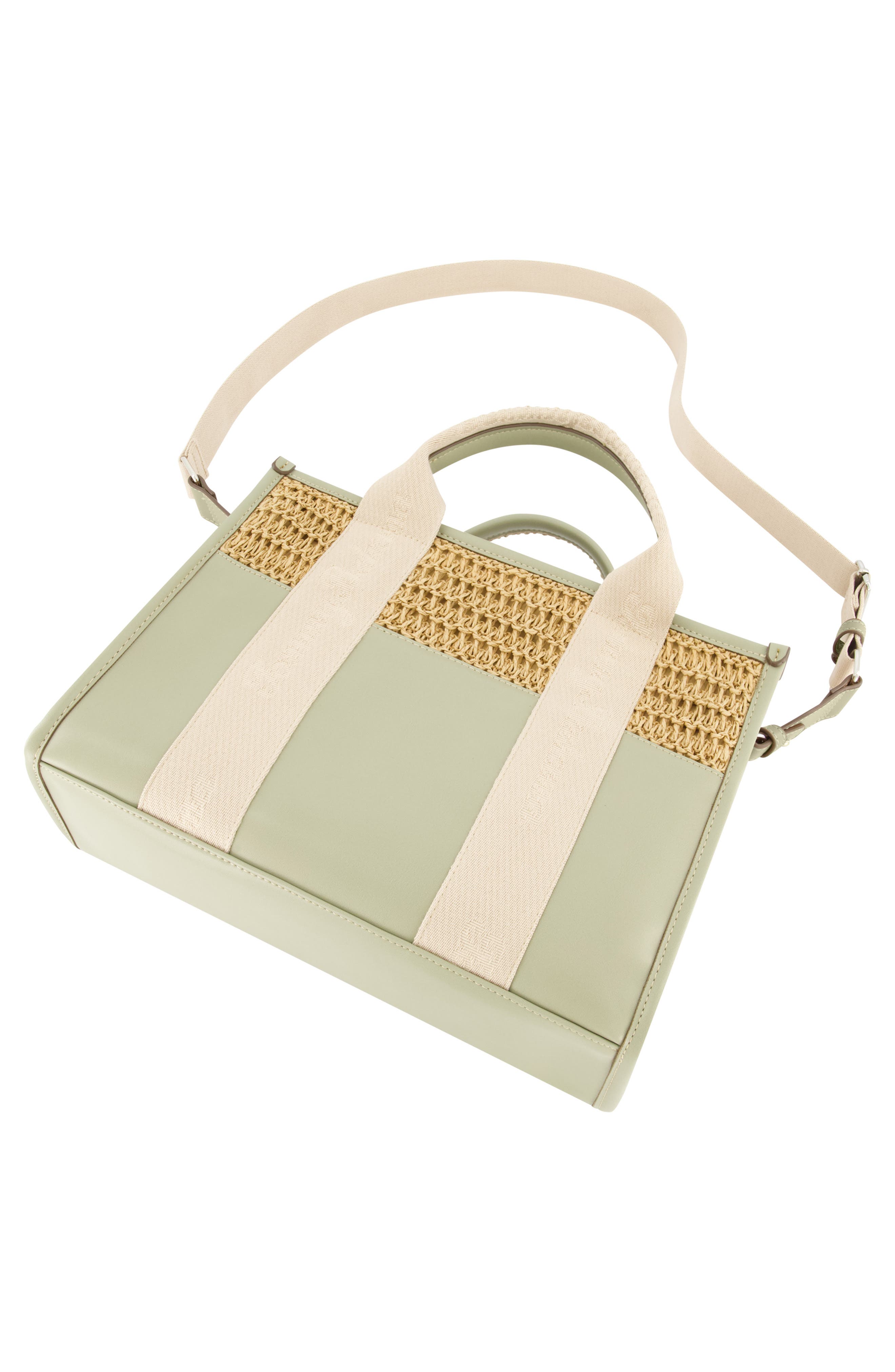 Tommy Bahama Raffia Web Strap Modern Tote Bag, Alternate, color, Sage