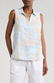 Tommy Bahama Paradiso Petals Sleeveless Linen Top