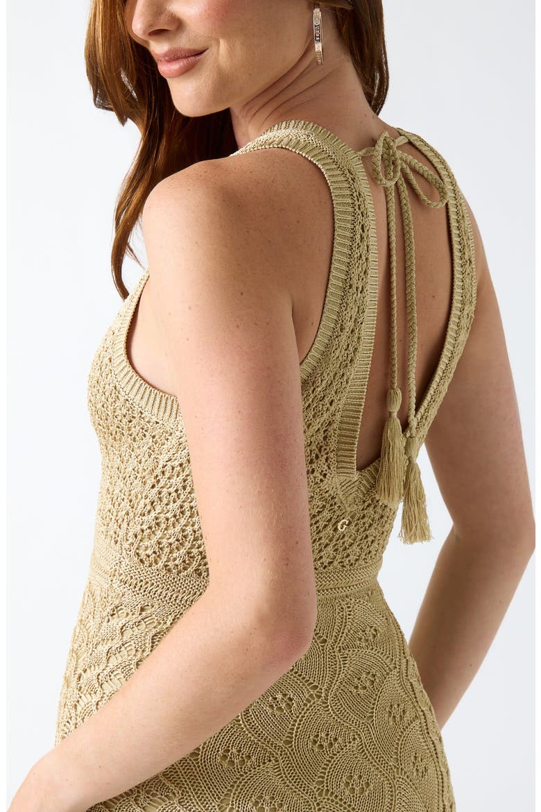 Ellie Pointelle Knit Maxi Dress, Alternate, color, OPEN BEIGE