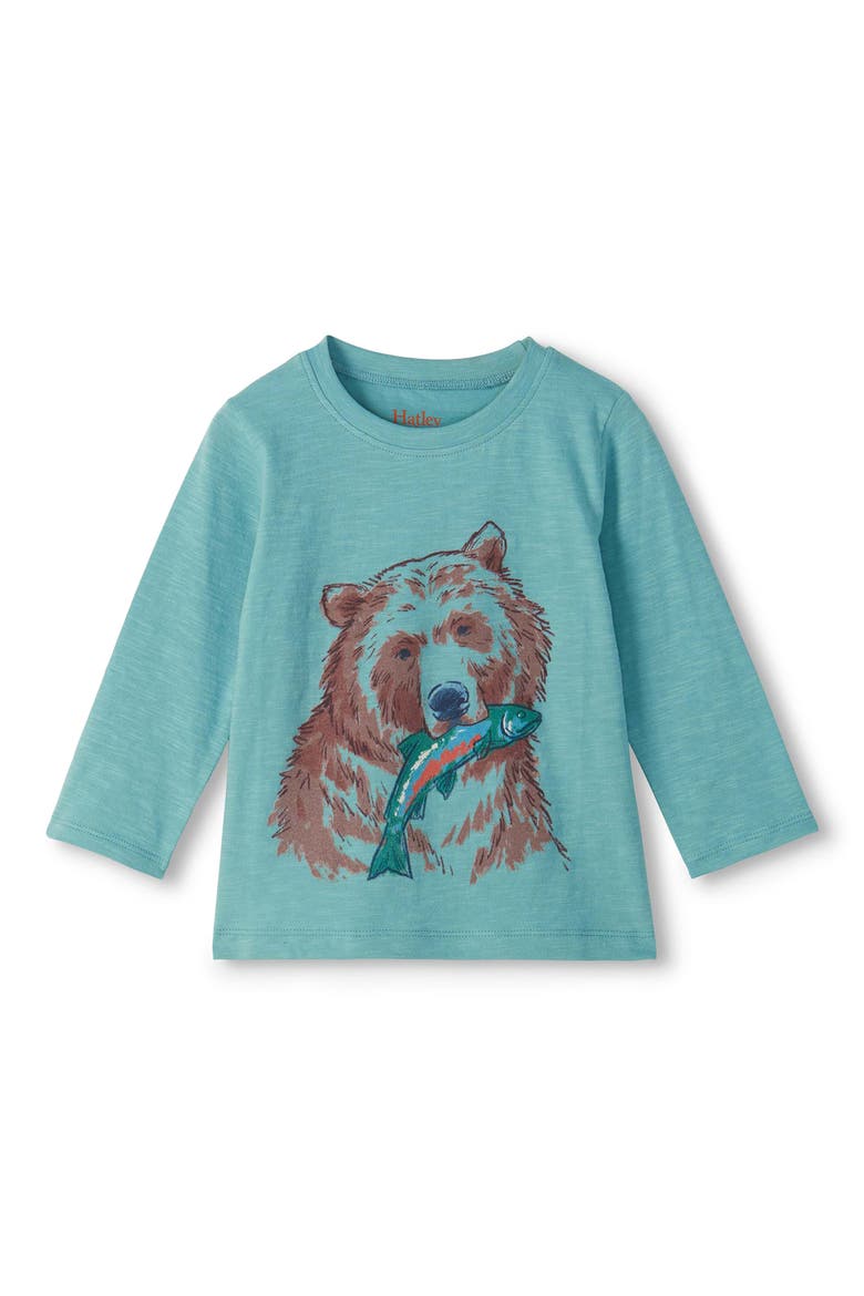 Grizzly Bear Graphic Tee, Main, color, CAMEO BLUE