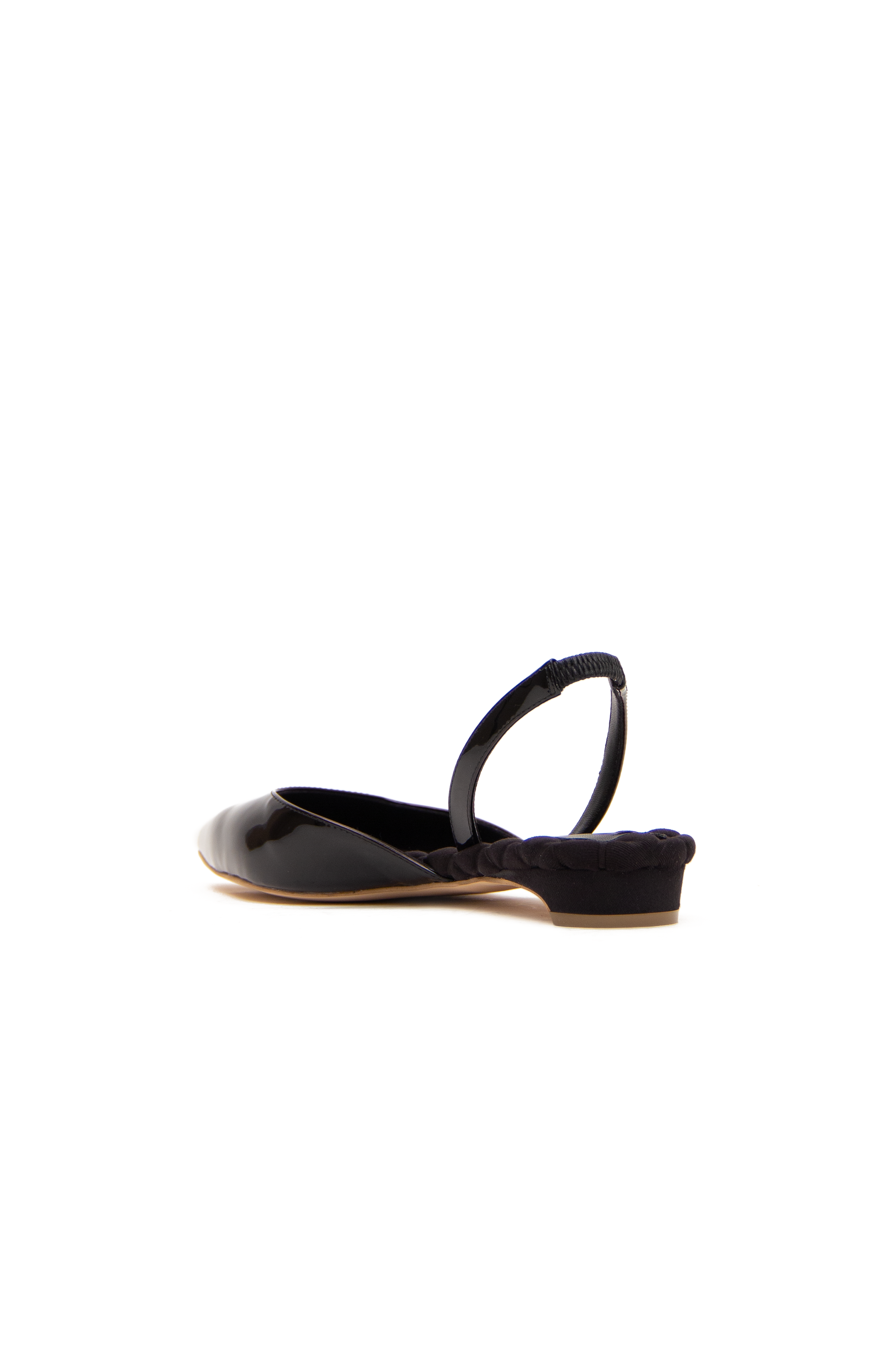Aera Jackie vegan slingback flat sandal, Alternate, color, Black Patent