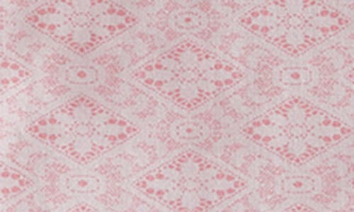 Shop Betsey Johnson Diamond Lace 200 Thread Count Cotton Percale Sheet Set In Lt-pastel Pink