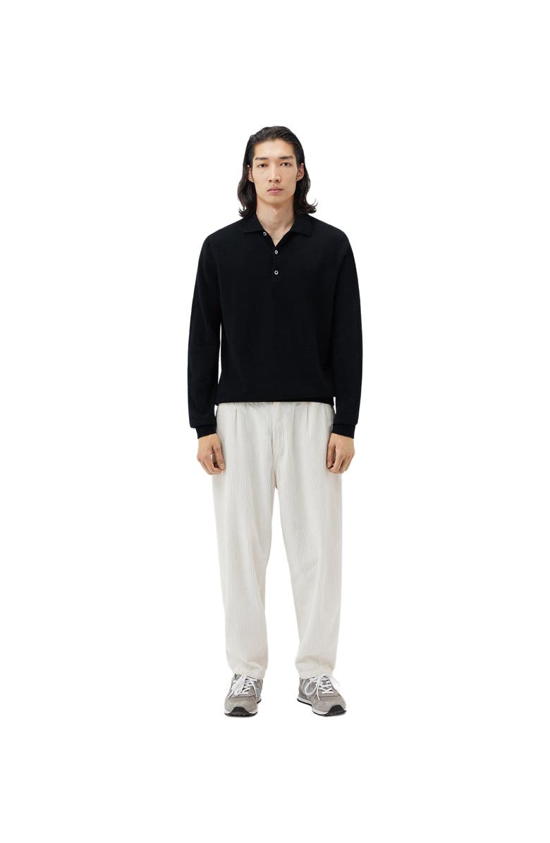 GOBI Mongolian Cashmere Essential Cashmere Polo Sweater, Main, color, Black